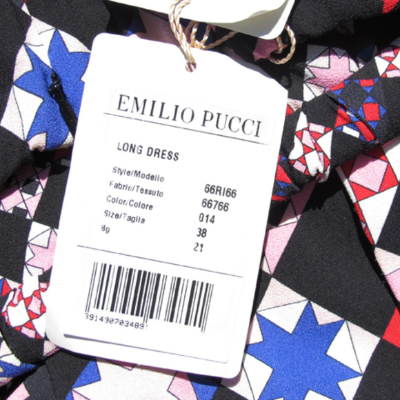 NWT $4200 Emilio Pucci ARCHIVIO Maxi LOGO Printed Evening Dress - Picture 14 of 16